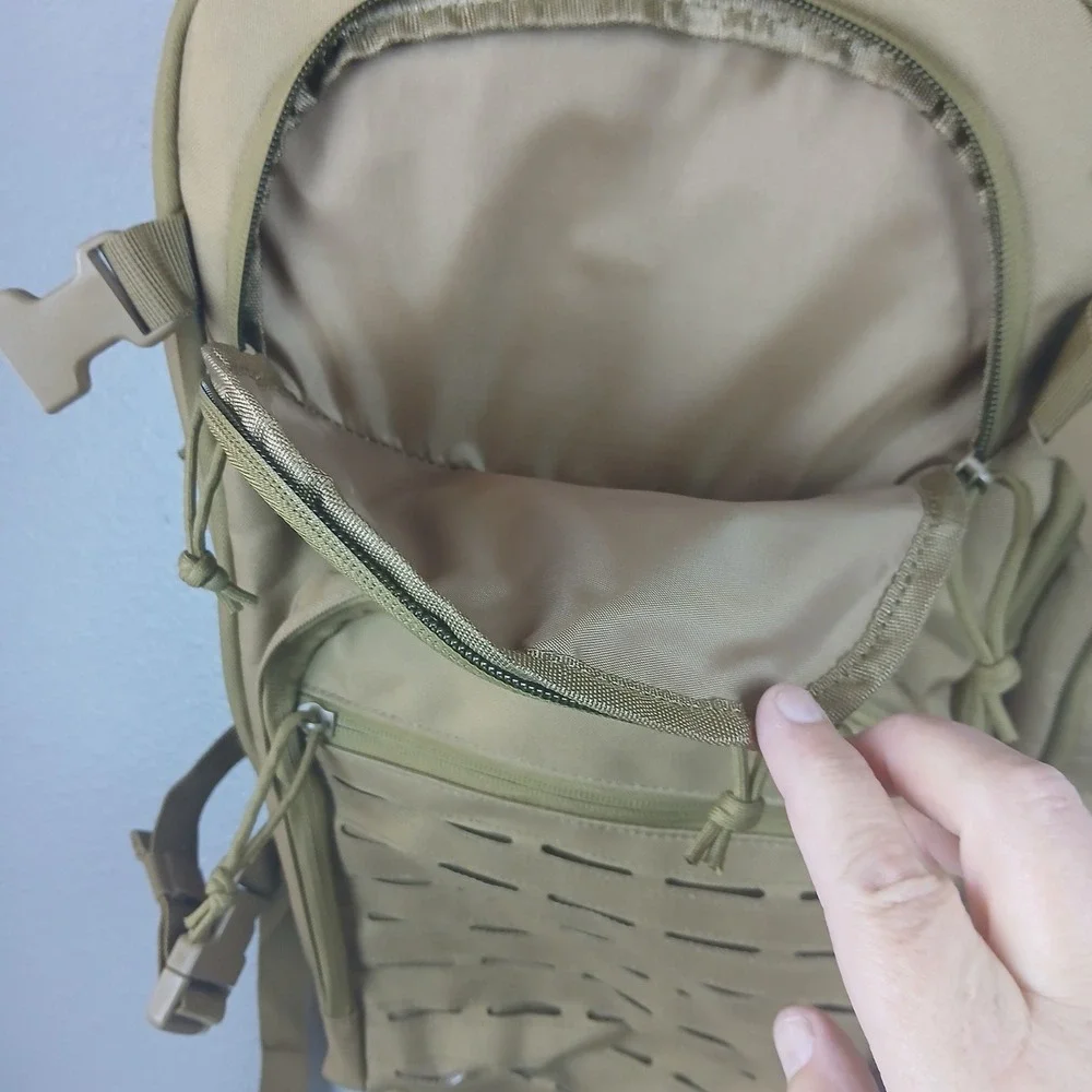 New Tactical Backpack Coyote Tan Laser Cut MOLLE Military Assault Pack 19in